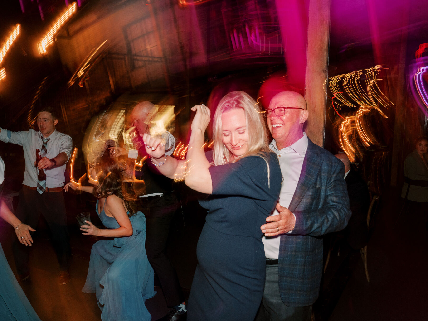 Couple celebrating on the dance floor