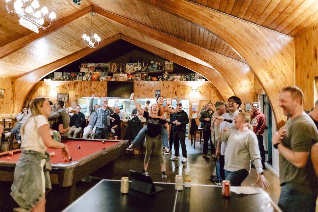 Custom designed interactive activity tailored to the couple's story