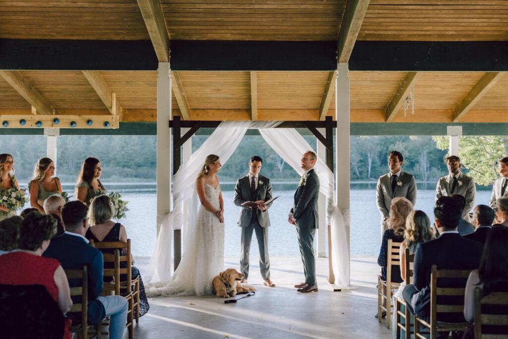 Couple celebrating during a nontraditional Modern Era Weddings event